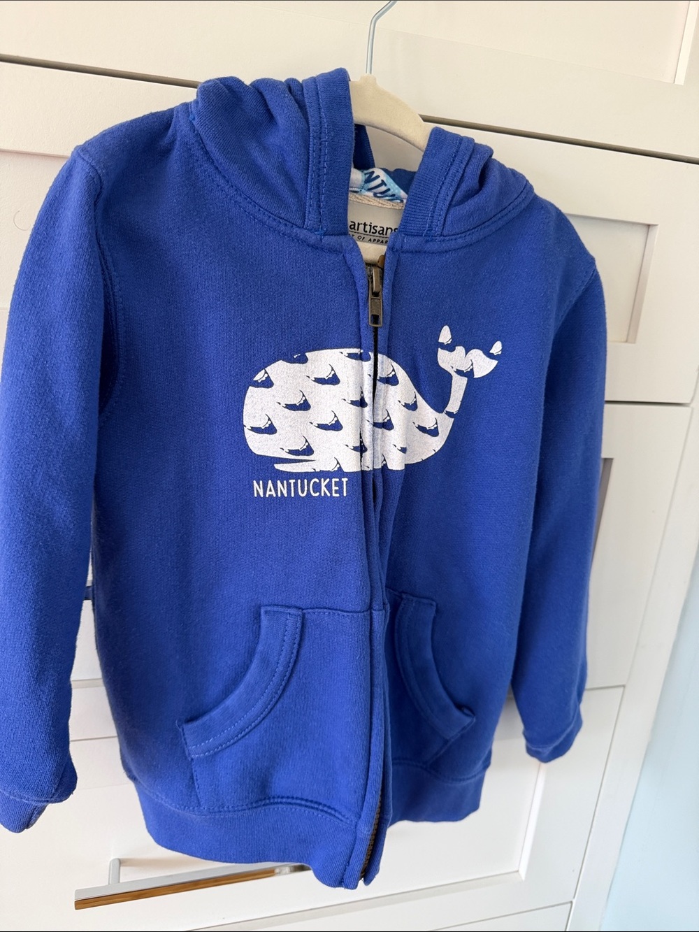 Artisan Blue Kids Nantucket Whale Zip Hoodie
